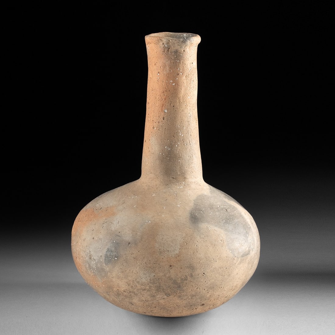 Mississippian Pottery Long-Neck Bottle (1 of 4)