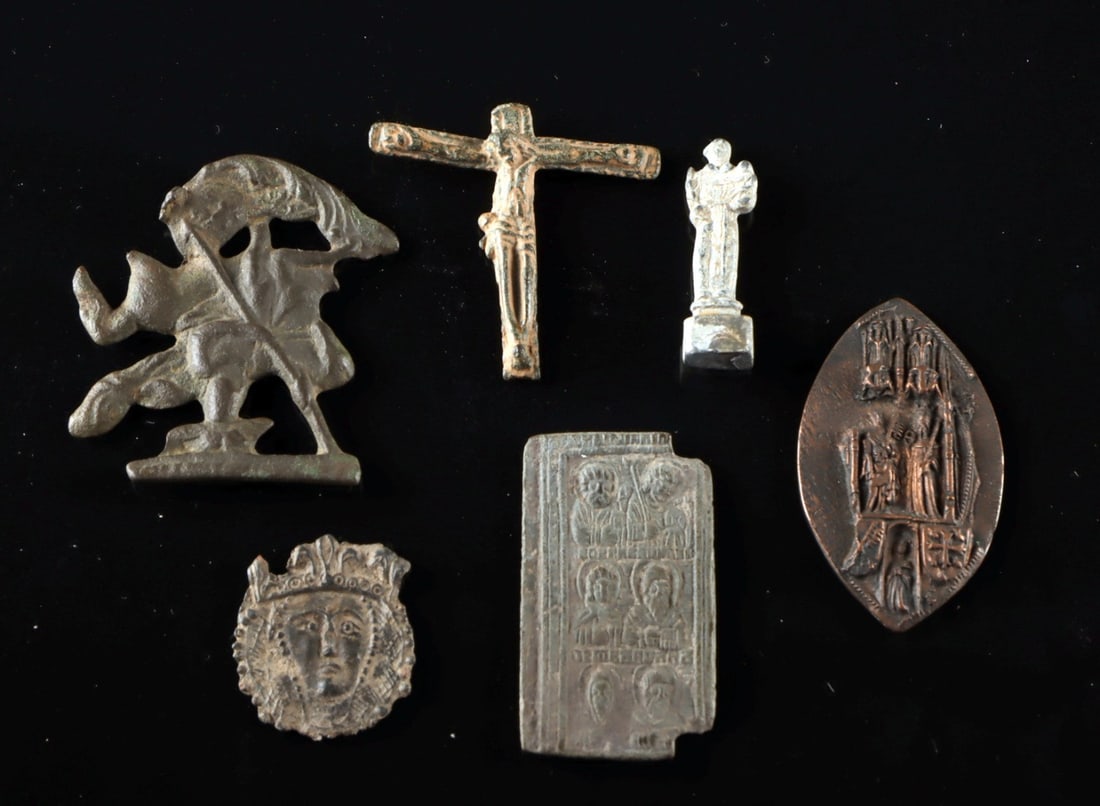6 Mediaval to Early Modern Religious Badges & Figures (1 of 2)