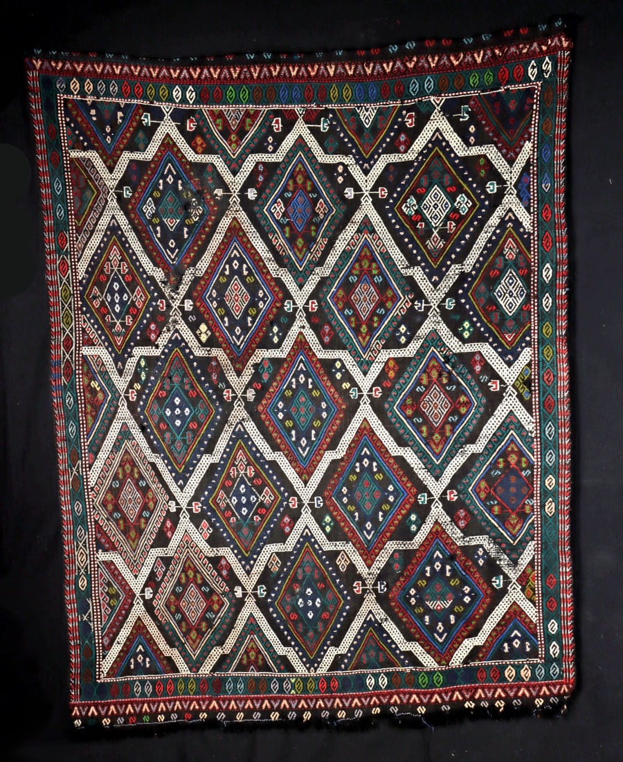 Turkish Wool Cicim Kilim Flatweave Tapestry (1 of 3)