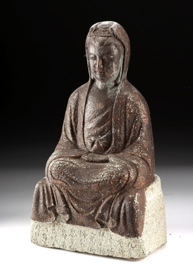 Chinese Stone Statue of Bodhisattva Guanyin (1 of 4)
