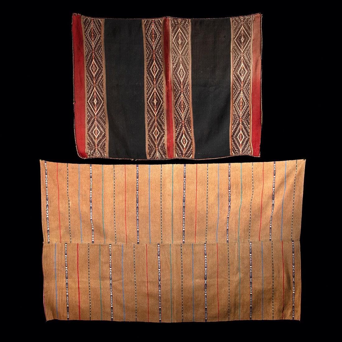 Two Late 19th C. Andean & Lamaholot Warp Textiles (1 of 3)