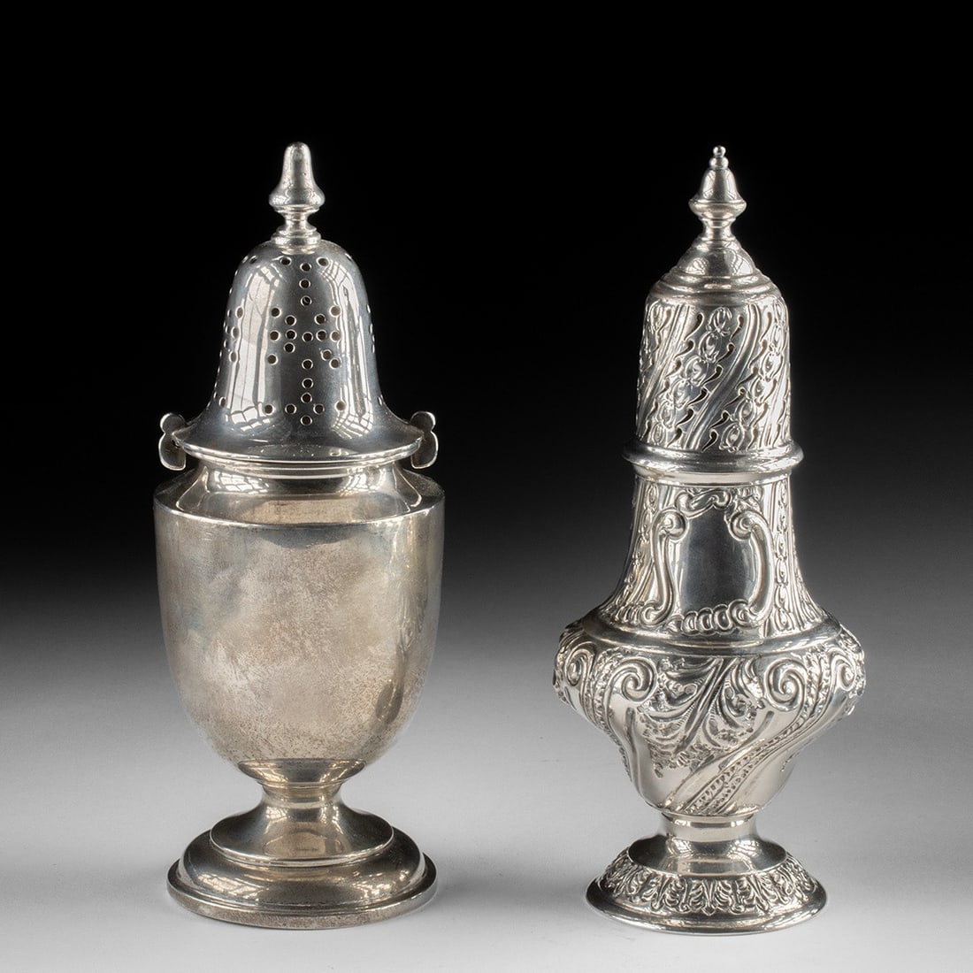 Victorian Silver Muffineers, Edinburgh & Chester (1 of 7)