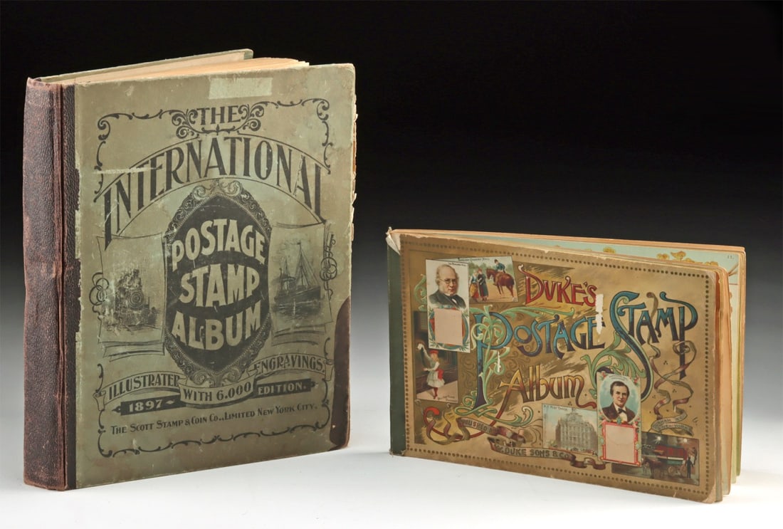 Two Late 19th C. International Stamp Albums (1 of 7)