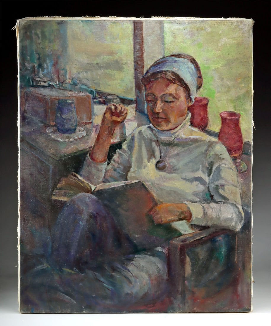 Arthur Knebel Painting - Woman Reading (1 of 2)