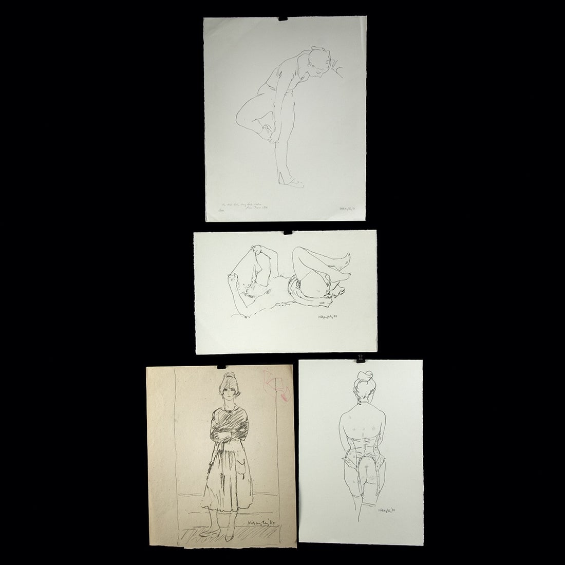 Three Trevor Willoughby Drawings & One Print (1 of 3)