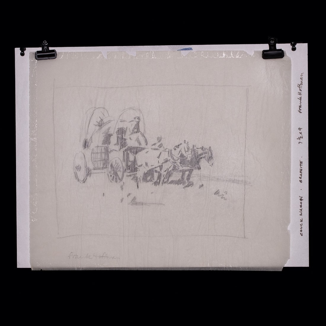 Frank B. Hoffman Graphite Chuckwagon Drawing (1 of 3)