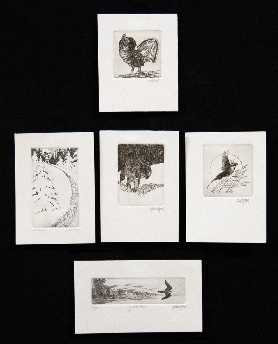 Five Hollis Williford Etchings - Wildlife / Nature (1 of 2)