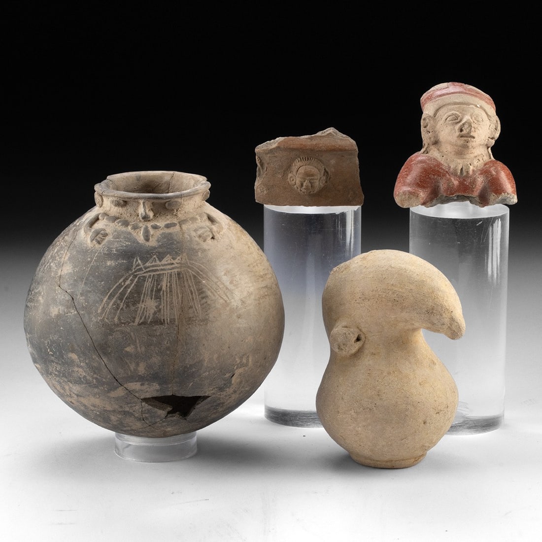 Pre-Columbian Pottery Group, 4 Pieces (1 of 2)