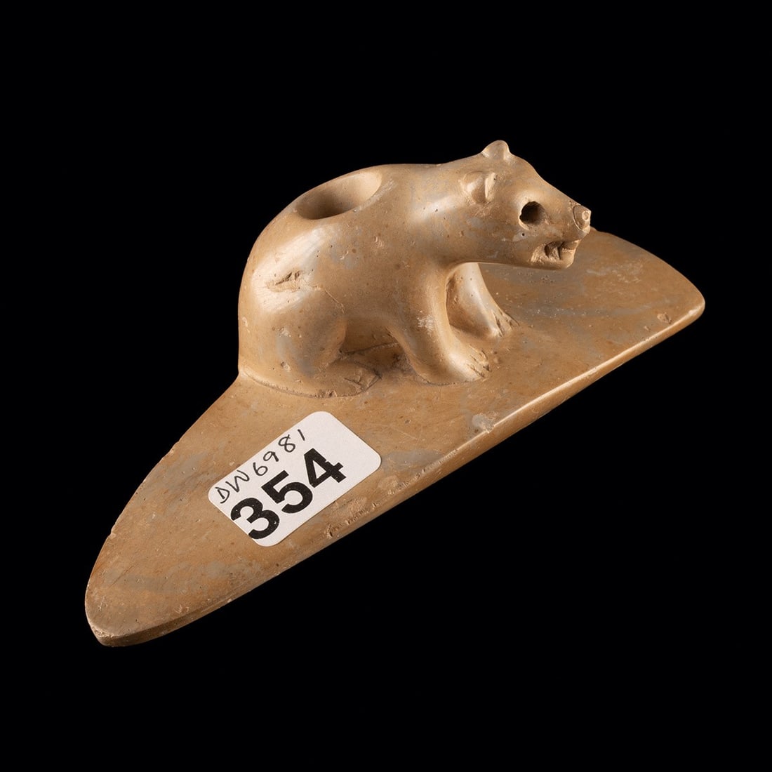 Hopewell Stone Bear Effigy Pipe from Ohio (1 of 2)