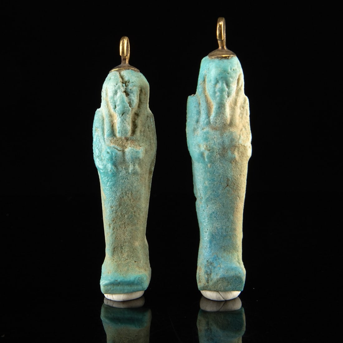 Two Egyptian Faience Ushabti Pendants (1 of 3)