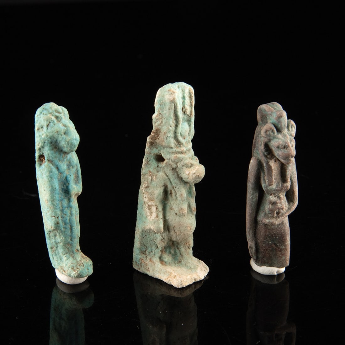 Egyptian Faience Amulets, Sekhmet & Taweret (1 of 2)