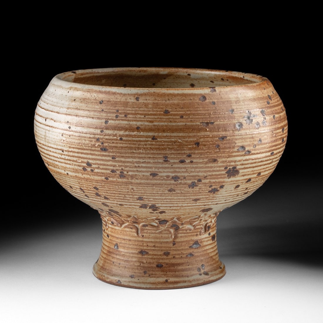 Vivika & Otto Heino Studio Pottery Pedestal Bowl, 1960s Signed (1 of 4)