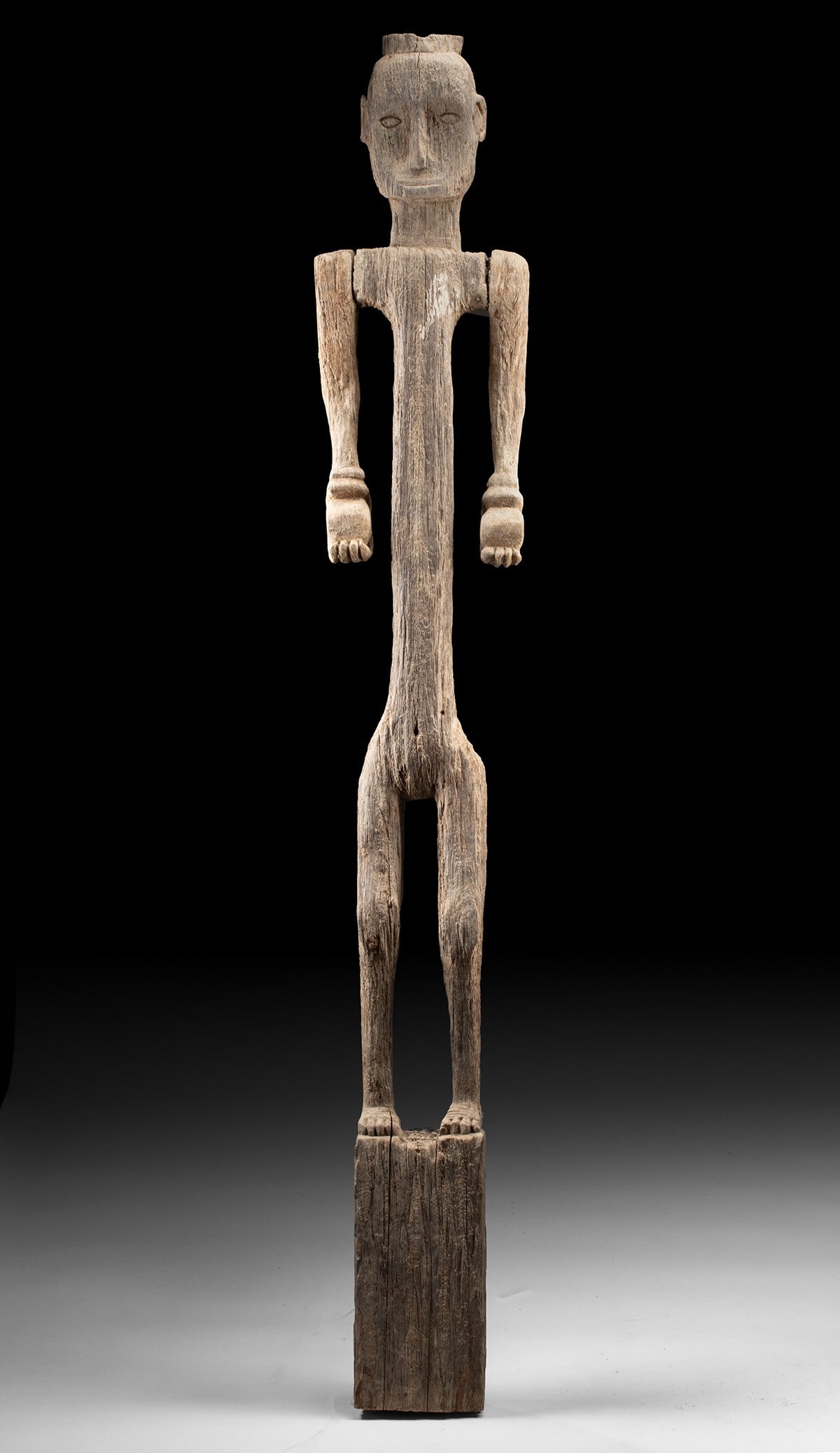 Tall Dayak Wood Hampatong Figure - Ancestral Guardian (1 of 3)