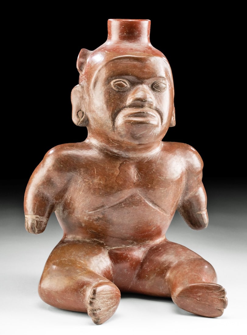 Colima Redware Seated Male Dwarf (1 of 6)