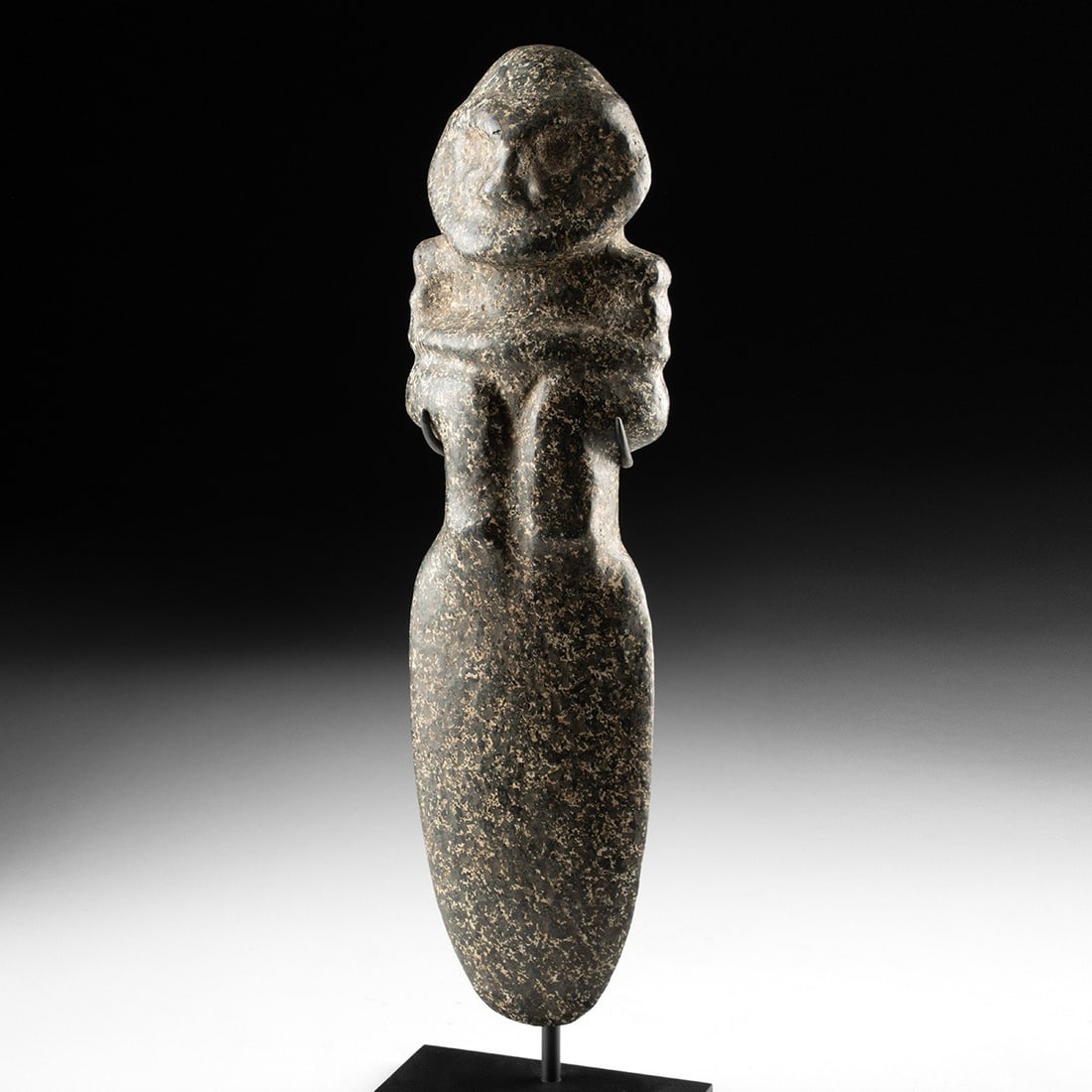 Taino Stone Petaloid Celt - Anthropomorphic Zemi Figure (1 of 4)