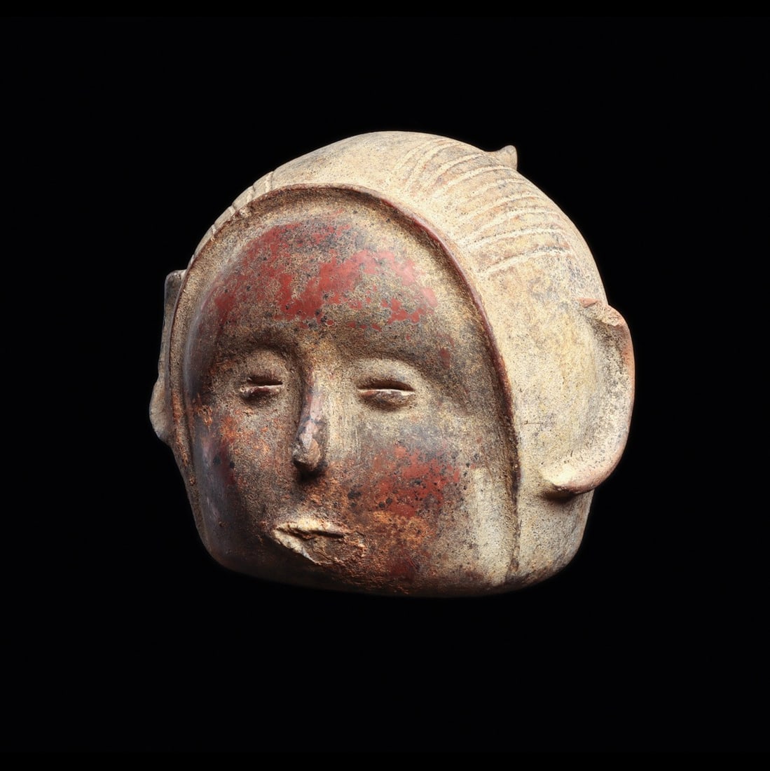 Colima Pottery Head Form Vessel (1 of 4)