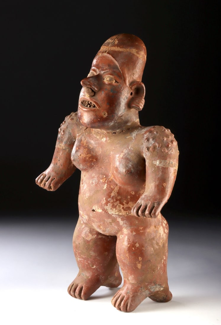 Large Nayarit Hollow Pottery Figure, Scarification Detail (1 of 4)