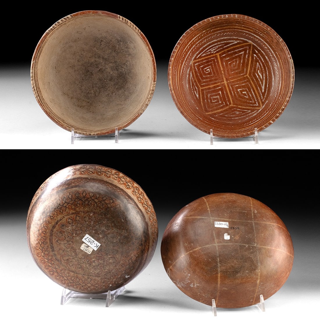 Pair of Nayarit Painted Ceramic Bowls, West Mexico (1 of 5)