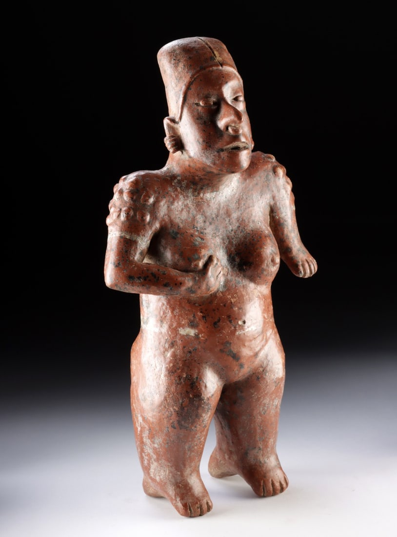 Jalisco Redware Standing Female Figure, West Mexico (1 of 4)