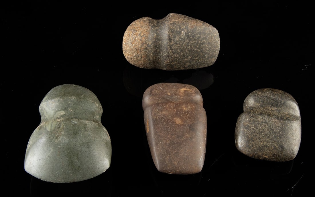 4 Jalisco and Eastern Woodland Stone Axe Heads (1 of 1)