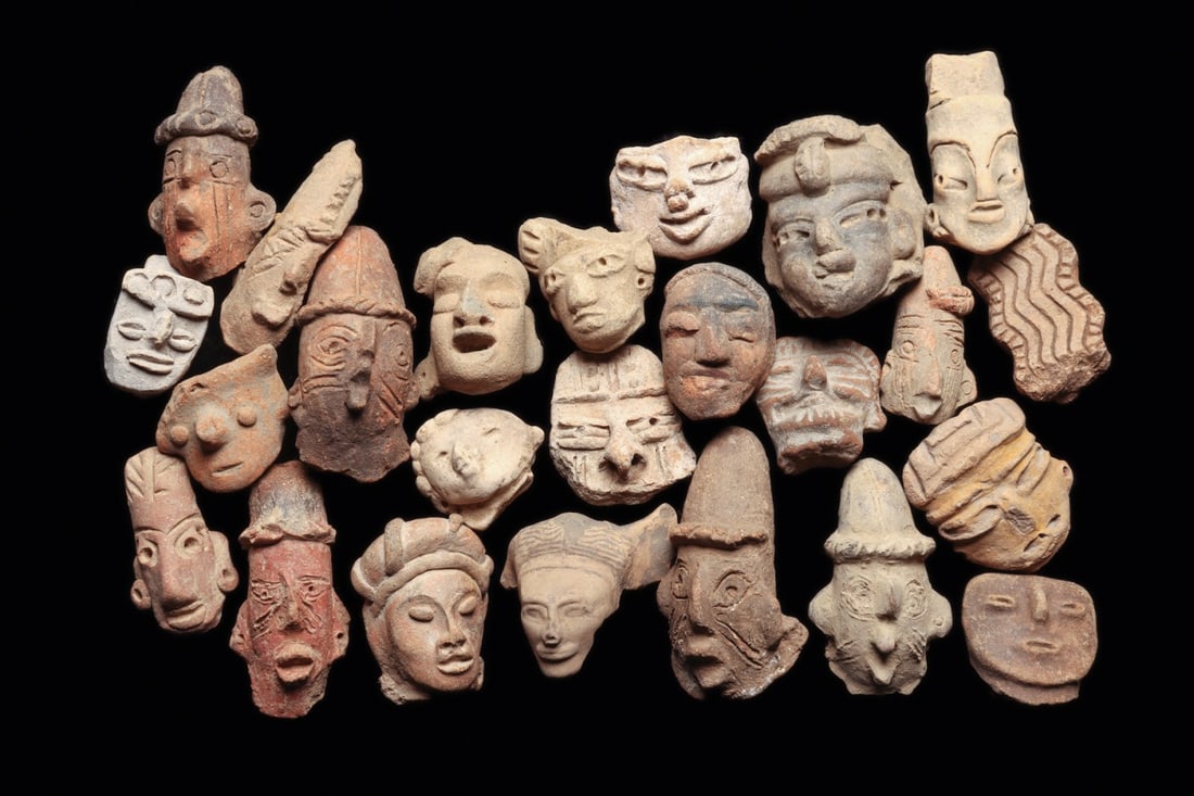 Mostly Larger Pre-Classic Pottery Heads (24) (1 of 4)