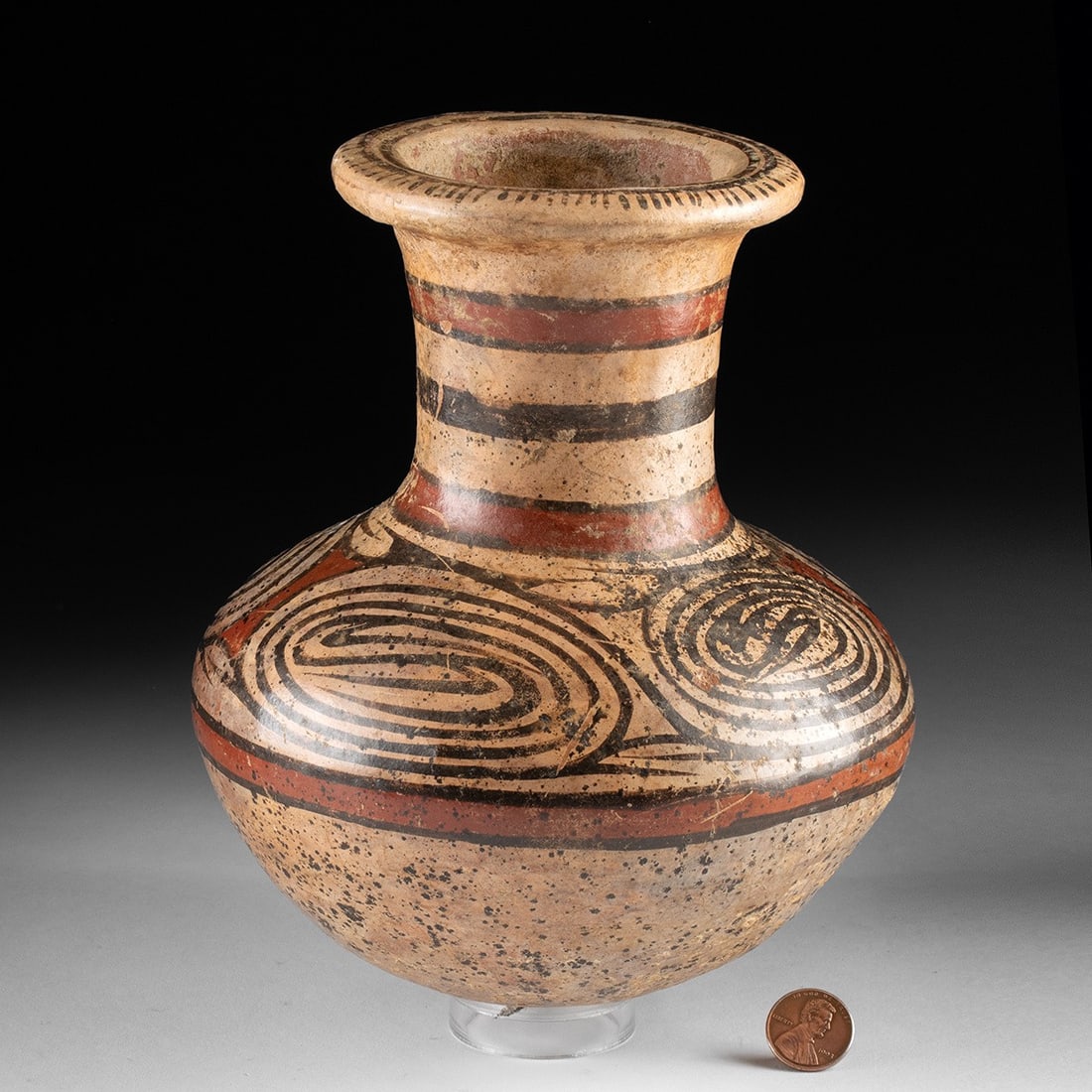 Gran Cocle Polychrome Jar, Spiral Motif, Panama (1 of 4)
