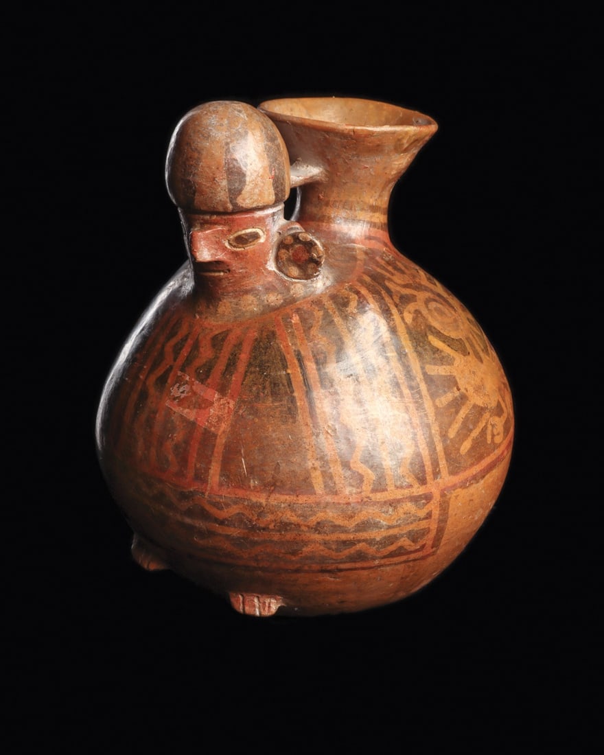 Recuay Resist Decorated Chieftain Bottle (1 of 4)