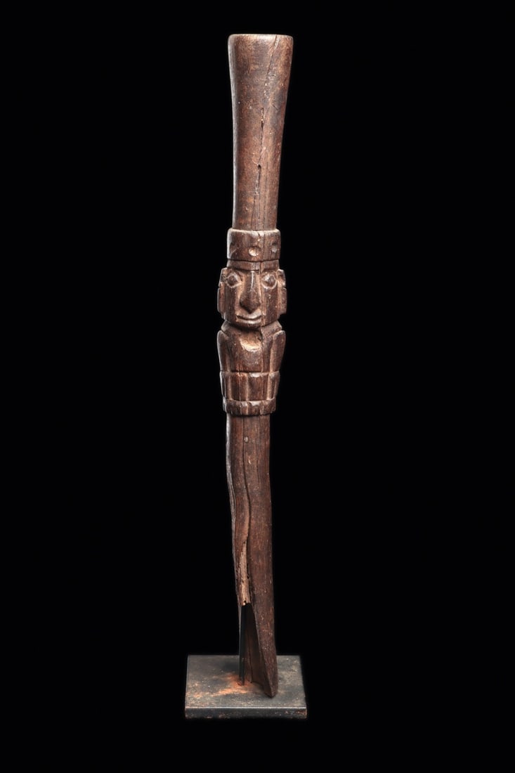Moche-Chimu Wood Figural Sniffing Tube (1 of 4)