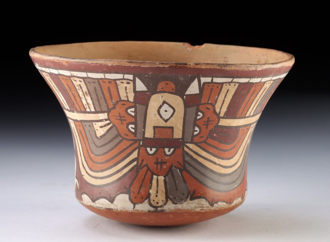 Nazca Polychrome Kero | Harpy and Mythical Being Motif (1 of 4)