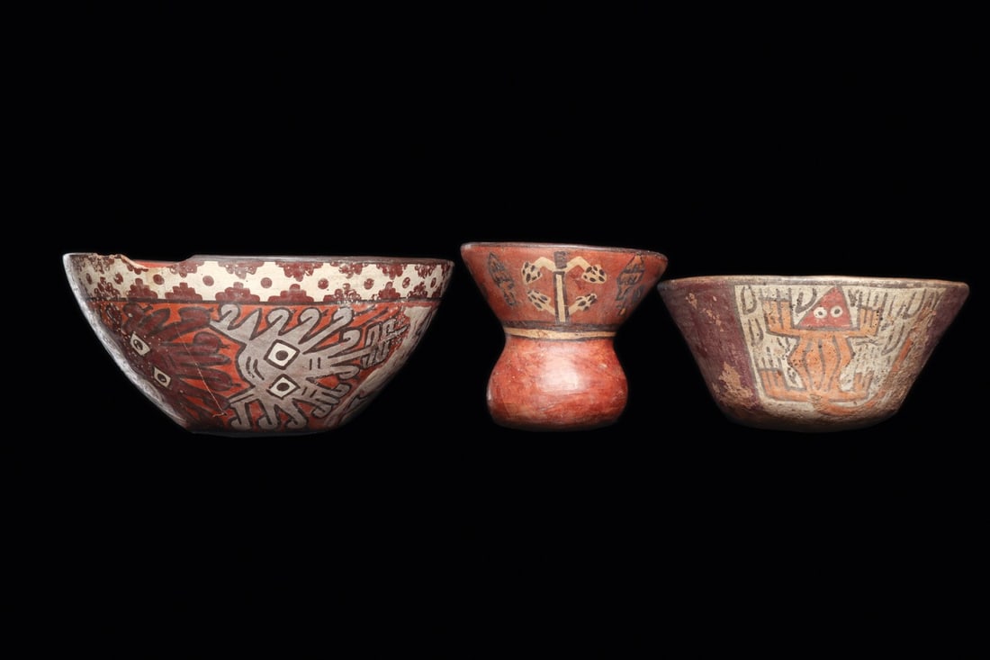 Nazca Decorated Bowls & Cup (1 of 4)