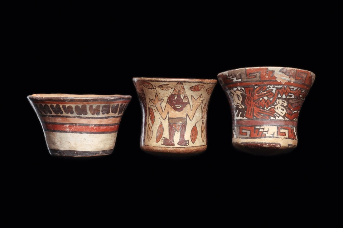 Nazca Polychrome Decorated Flared Cups (3) (1 of 5)