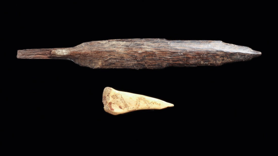 Chancay Wooden Spear & Bone Awl (2) (1 of 6)