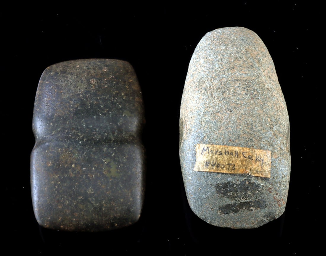 Pair of Woodland Stone Tools - Celt & Axe Head (1 of 2)