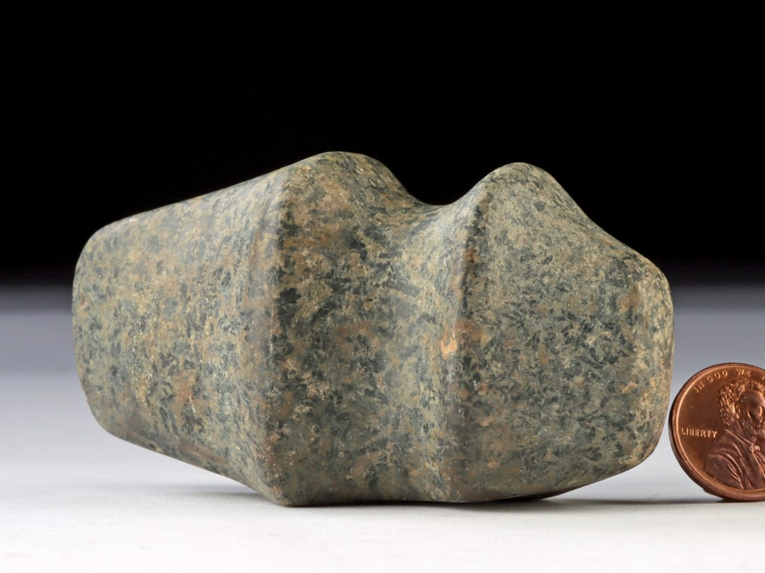 Native American 3/4 Grooved Stone Axe Head (1 of 2)
