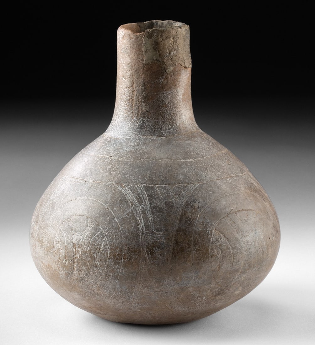 Mississippian Grayware Vessel - Incised Body (1 of 4)