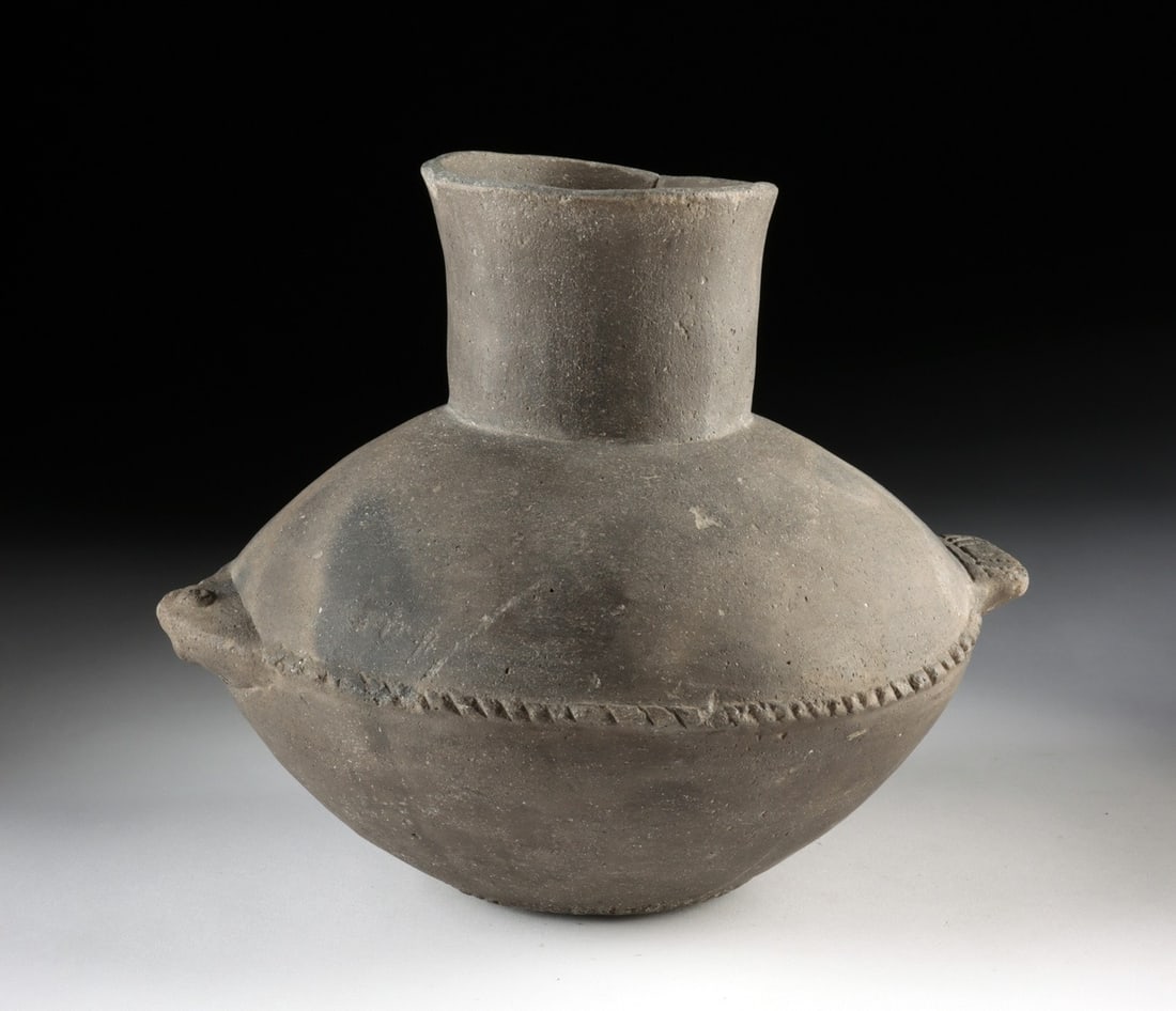 Mississippian Blackware Effigy Jar - Fish Form Bottle (1 of 4)