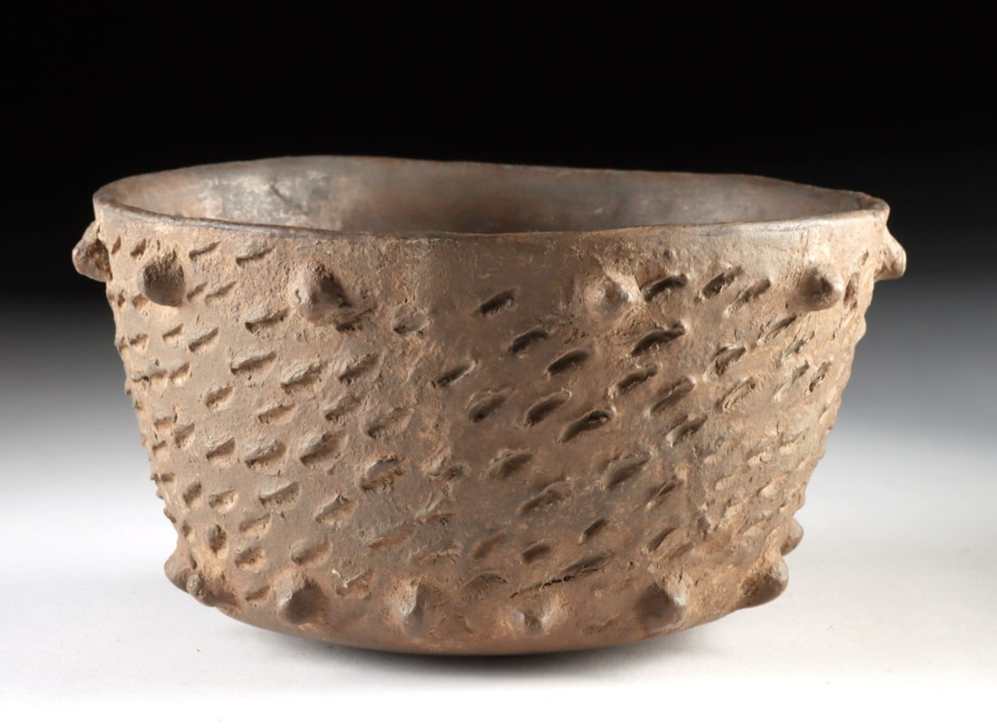 Caddo Textured Pottery Bowl - Pinched & Punctate Body (1 of 3)