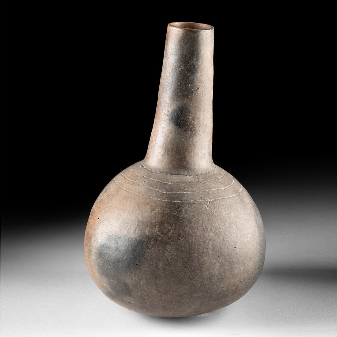 Published Caddo Hickory Engraved Pottery Bottle - Crenshaw Site, Arkansas (1 of 4)