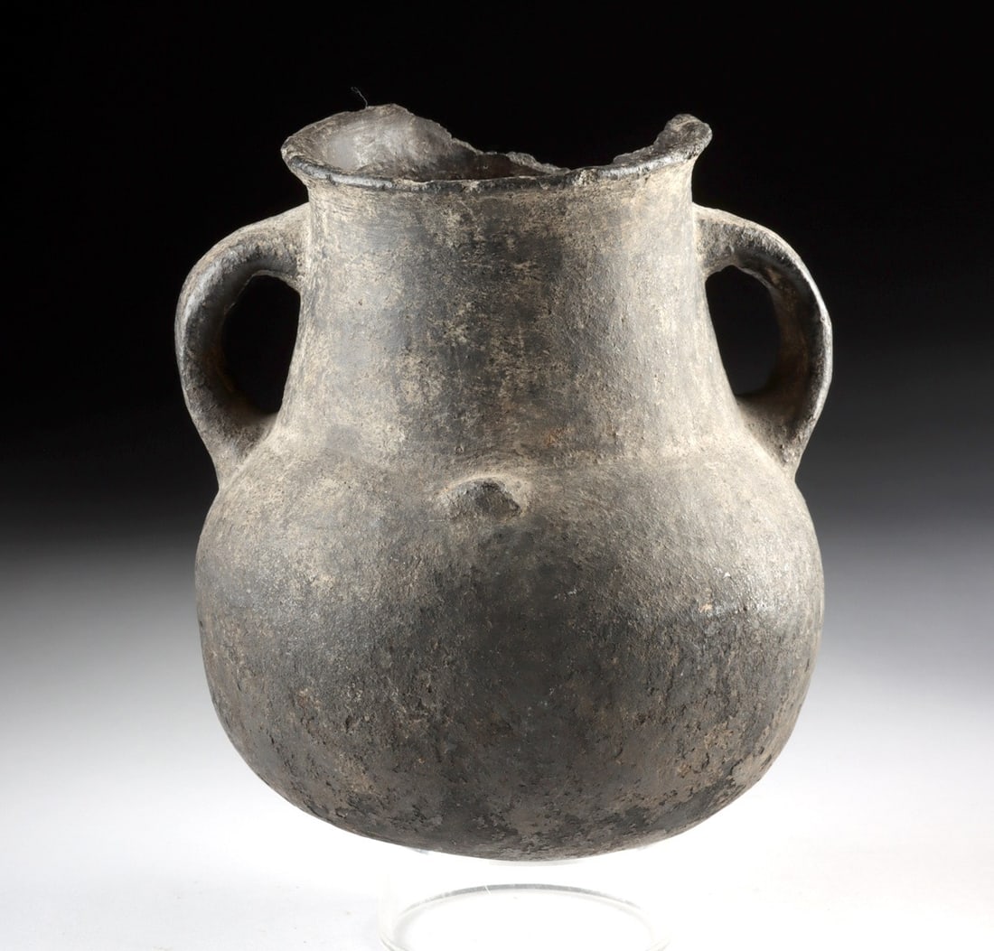 18th-19th C. Arikara Pottery Jar - Twin Handles, Missouri River (1 of 3)