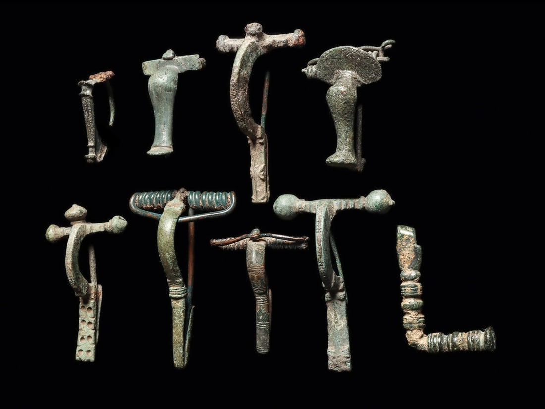 Roman Bronze Fibula Brooches (9) (1 of 2)