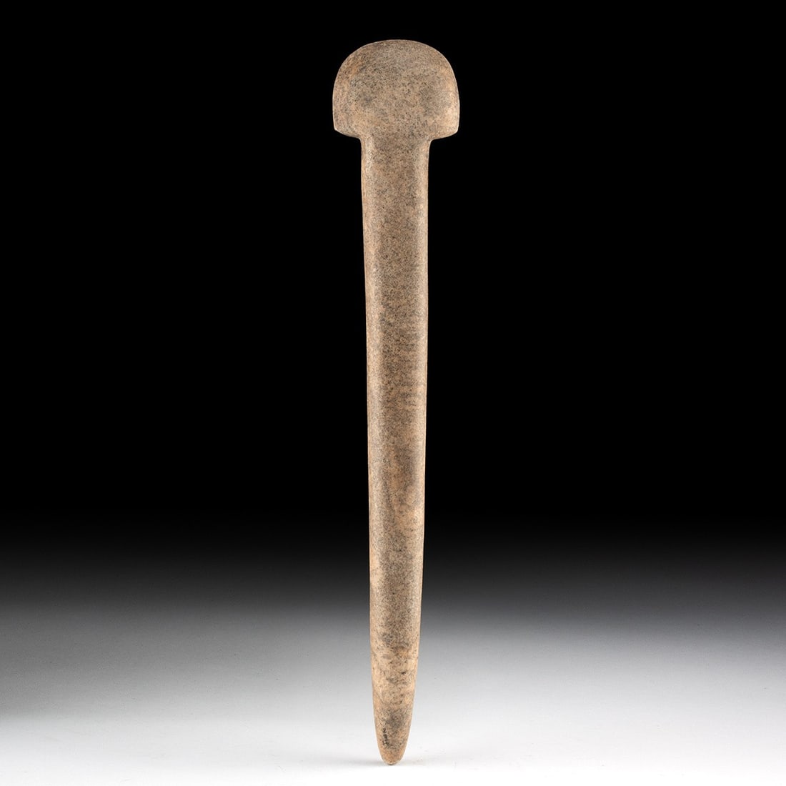 Native American Mississippian Stone Spud, Flared Bit Rat Tail (1 of 3)