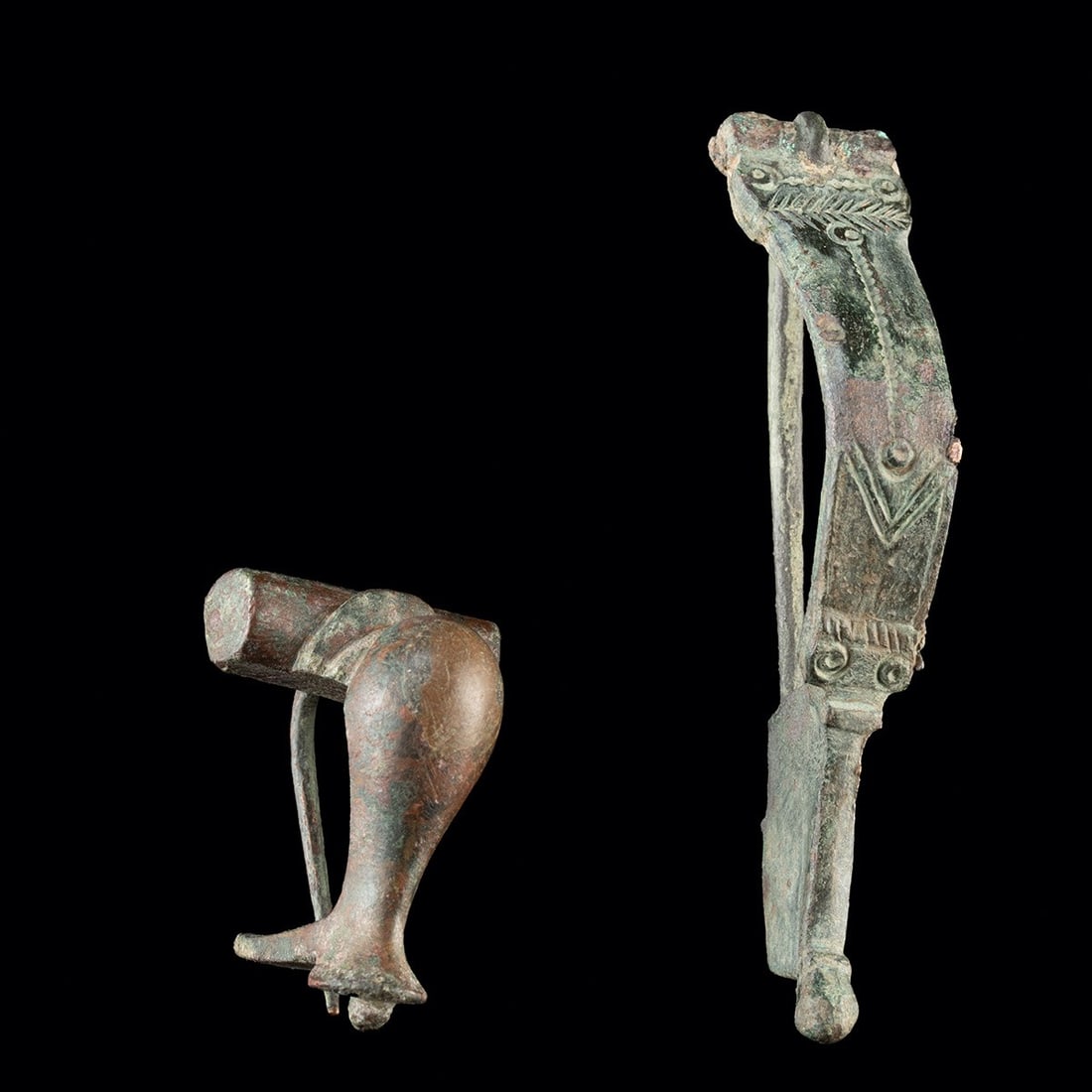 Roman Bronze & Copper Fibulae - Knee-Form & Bow Brooches (1 of 2)