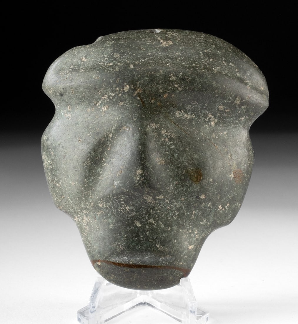 Large Mezcala Jade Maskette Pendant (1 of 2)
