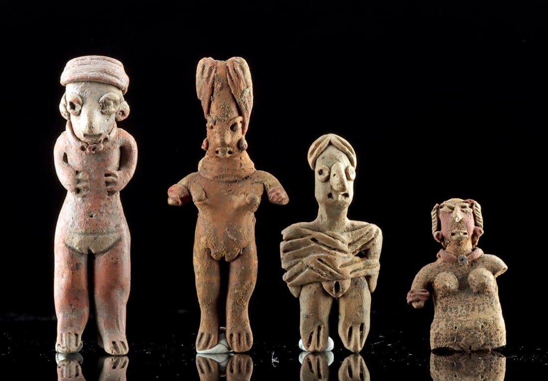Pre-Columbian Pottery Female Figures - West Mexican Group of Four (1 of 2)