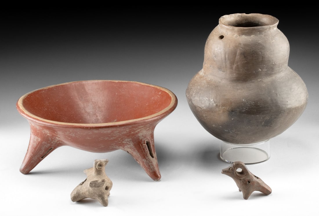 Chupicuaro Bowl, Casas Grandes Jar & 2 Colima Whistles (1 of 3)