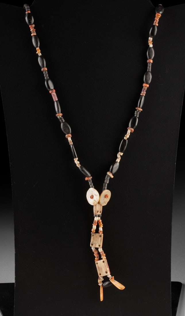 Pre-Columbian Bead Necklace, Spondylus Shells & Nacre (1 of 2)
