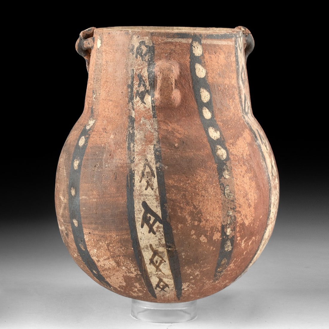 12th-14th C. Arica San Miguel Polychrome Jar with Zoomorphic Lugs (1 of 5)