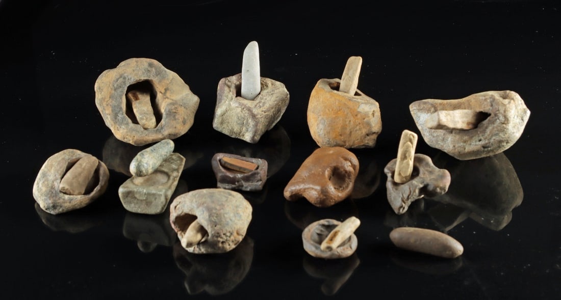 Woodland to Mississippian Stone & Pottery Mortars and Pestles - 22 Miniatures (1 of 2)