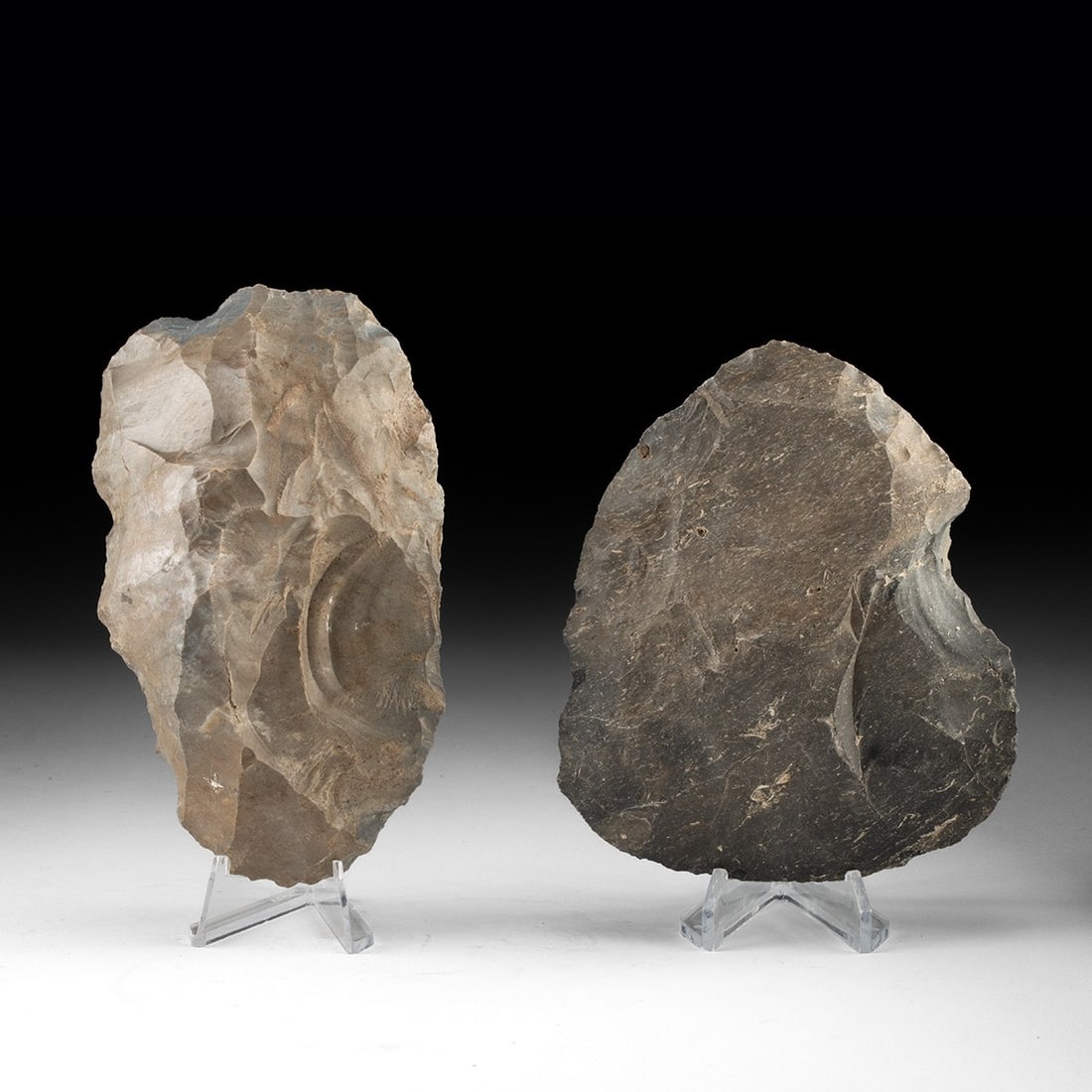 Two Native American Hopewell Chert Cache Blades, Illinois (1 of 2)