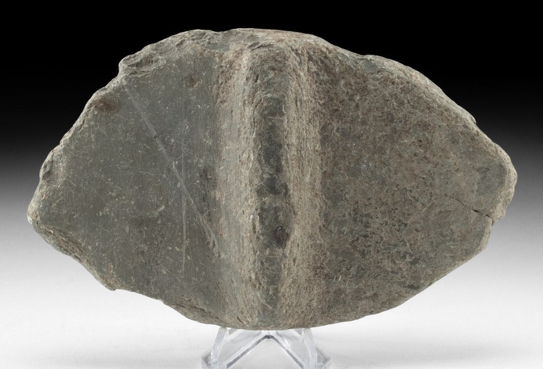 Large Unfinished Native American Archaic Bannerstone (1 of 3)